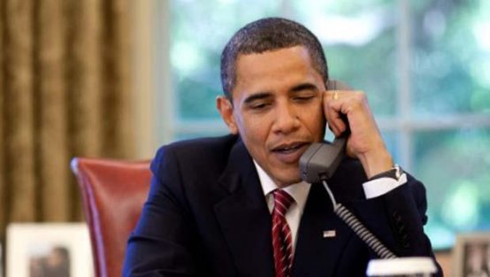 Obama'dan Davutoğlu'na telefon