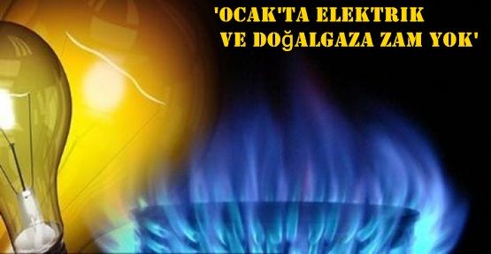 'Ocak'ta elektrik ve doğalgaza zam yok' 