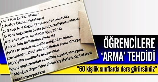 Öğrencilere 'Arma' Tehdidi