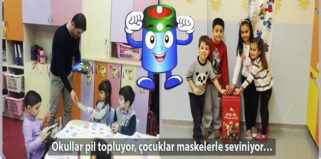 Okullar pil topluyor, çocuklar maskelerle seviniyor…