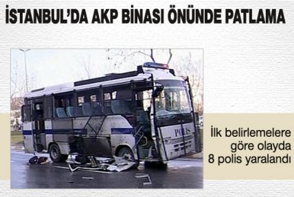 Polis aracına bombalı saldırı: 