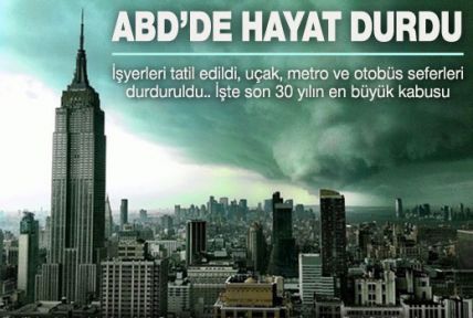 Sandy Kasırgası ABD'de hayatı durdurdu, her yer tatil