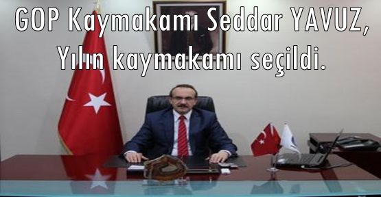 Seddar Yavuz,Yılın Kaymakamı Seçildi.