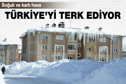 Soğuk ve karlı hava Türkiye'yi terk ediyor