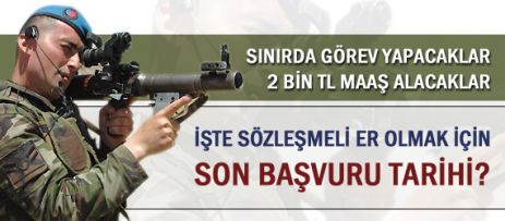 Sözleşmeli Er'e rekor başvuru