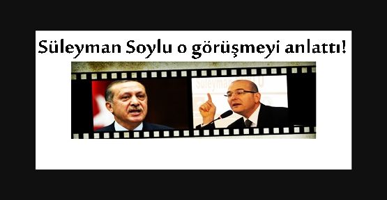 Süleyman Soylu, Erdoğan görüşmesini anlattı