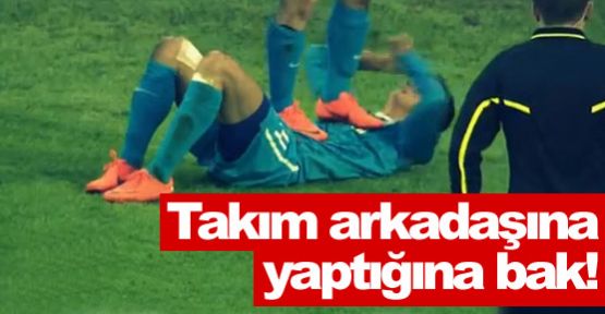 Takım arkadaşına yaptığına bak!-FOTO GALERİ-