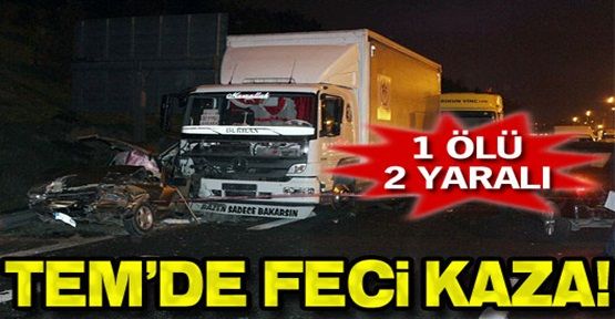 TEM'de feci kaza! 1 ölü 2 yaralı..