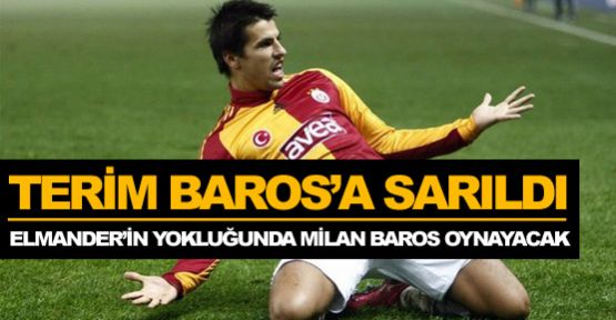 Terim, Baros'a sarıldı