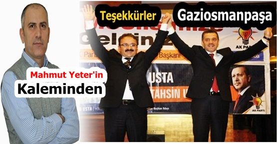 Teşekkürler Gaziosmanpaşa...