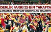 Liderlik farkı 25 bin taraftar