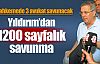 Yıldırım'dan 1200 sayfalık savunma