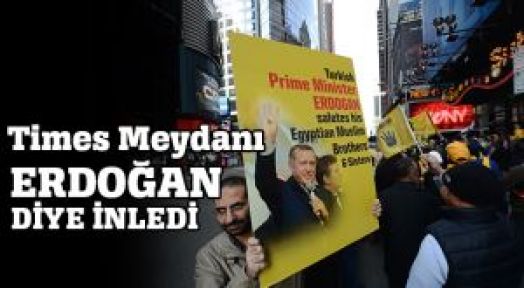 Times Meydanı'nda 'Erdoğan' sloganları