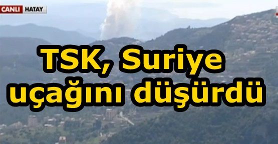 TSK, Suriye uçağını düşürdü