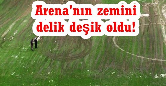 TT Arena'nın zemini delik deşik oldu!