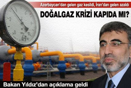 Türkiye'ye doğal gaz akışı kesildi