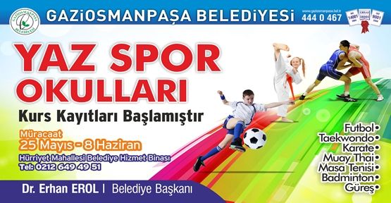 YAZ SPOR OKULLARI KURS KAYITLARI BAŞLIYOR…