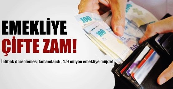 Yılbaşında 1.9 milyon emekliye çifte zam