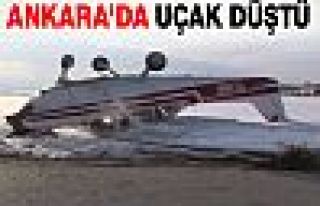 Ankara'da uçak düştü