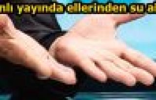 Canlı yayında ellerinden su aktı