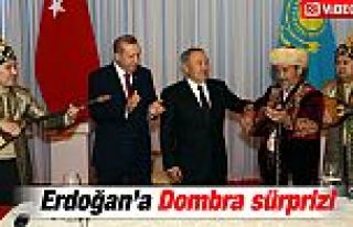 Cumhurbaşkanı Erdoğan'a Kazakistan'da Dombra sürprizi