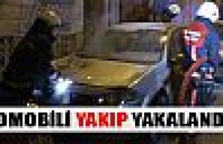 Dört otomobili yakıp yakalandılar!