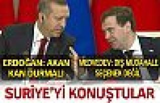 Erdoğan Medvedev'le Suriye'yi konuştu 