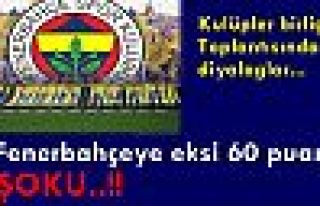 Fenerbahçeye eksi 60 puan şoku