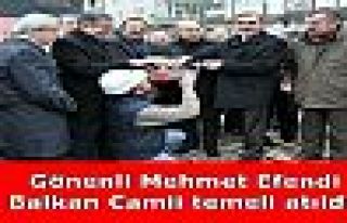 Gönenli camiinin temeli atıldı.