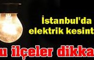 İstanbul'da Elektrik Kesintisi