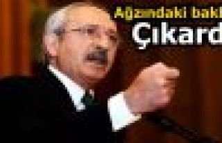 Kemal Kılıçdaroğlu ağzındaki baklayı çıkardı