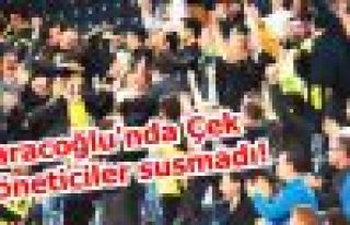 Saraçoğlu'nda seyircisiz maçta tezahurat