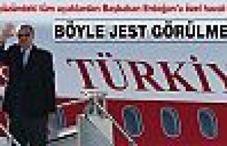 Tüm uçaklardan Erdoğan'a havada jest!