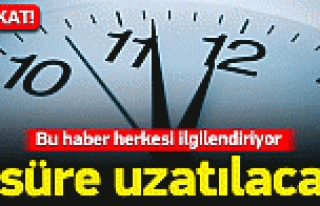 Yaz saati süresi uzatılıyor