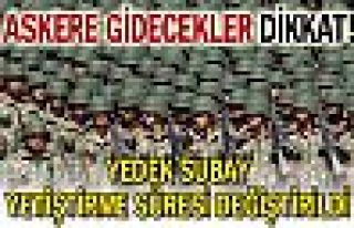 Yedek subay yetiştirme süresi değiştirildi